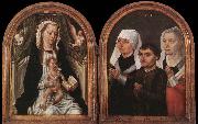 Master of the Saint Ursula Legend Diptych with the Virgin and Child and Three Donors USA oil painting artist
